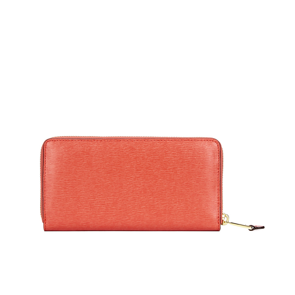 Lauren Ralph Lauren Women's Tate Leather Zip Wallet - Sunkist/Cocoa