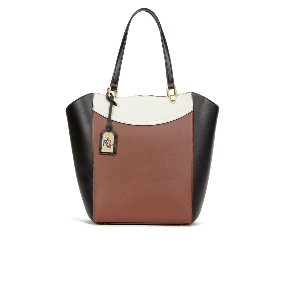 Lauren Ralph Lauren Women's Lexington Tote - Black/Bourbon/Vanilla