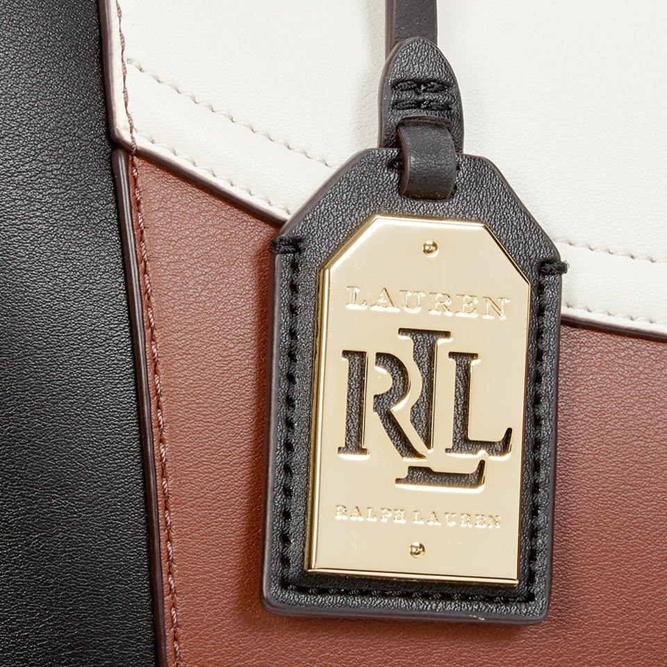 Lauren Ralph Lauren Women's Lexington Tote - Black/Bourbon/Vanilla