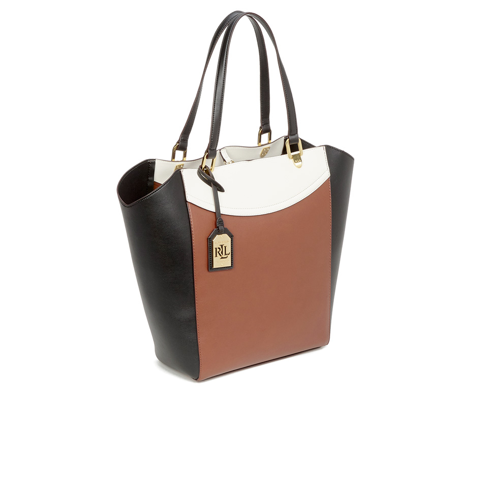 Lauren Ralph Lauren Women's Lexington Tote - Black/Bourbon/Vanilla