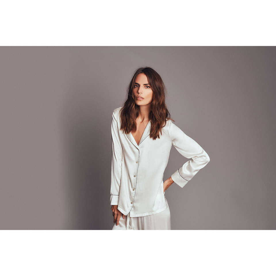 Derek Rose Women's Bailey Silk Shortie Pyjama Set - Ivory