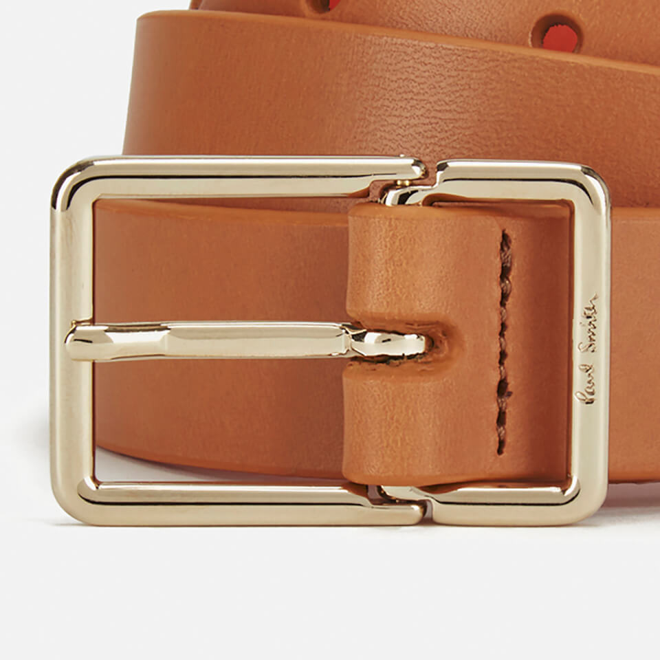 Paul Smith Accessories Women's Leather Contrast Belt - Orange