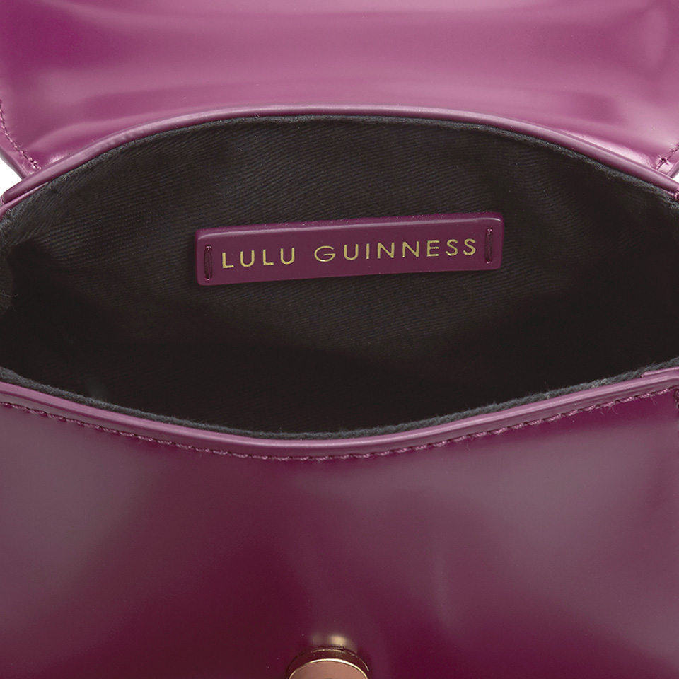 Lulu Guinness Women's Izzy Mini Polished Grab Tote Bag - Magenta
