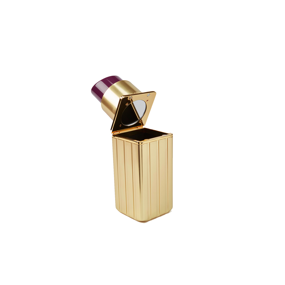 Lulu Guinness Women's Perspex Lipstick Clutch Bag - Gold/Magenta