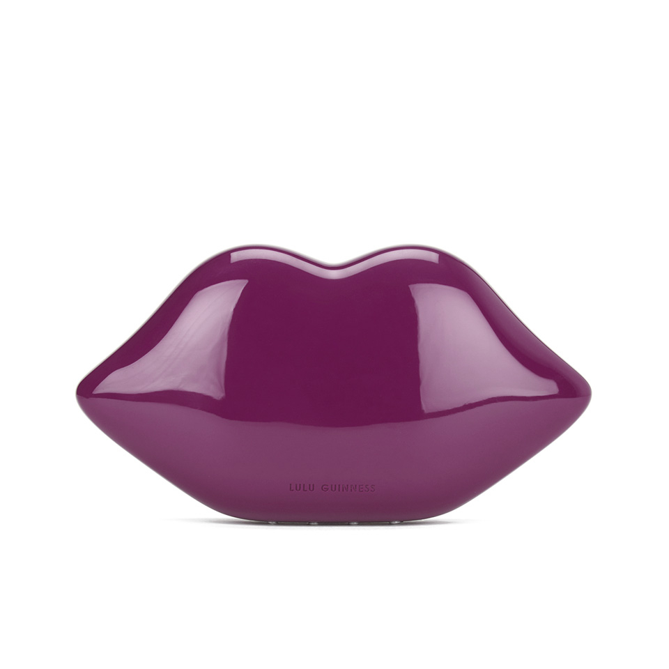 Lulu Guinness Women's Perspex Lips Clutch Bag - Magenta