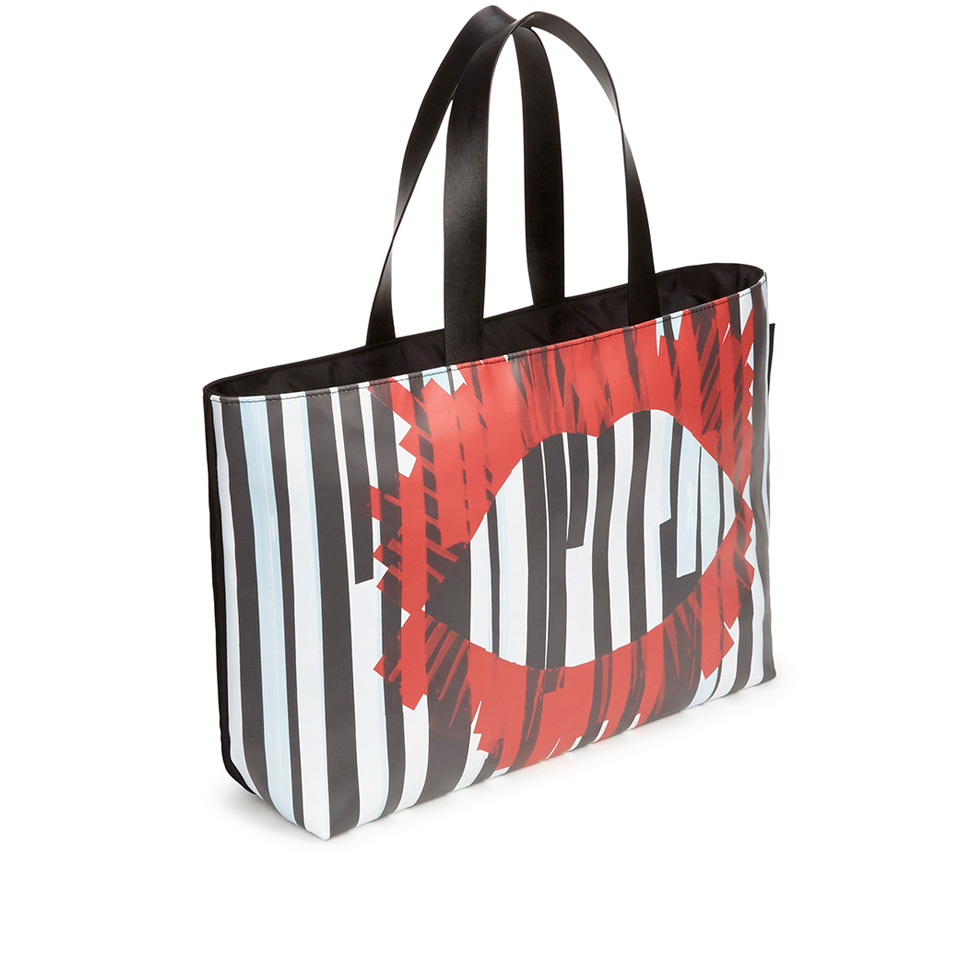 Lulu Guinness Women's Large Stripe Larysa Tote Bag - Black/White/Red