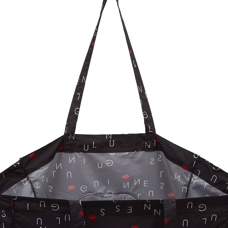 Lulu Guinness Women's Lulu Letters Foldaway Shopper Bag - Black