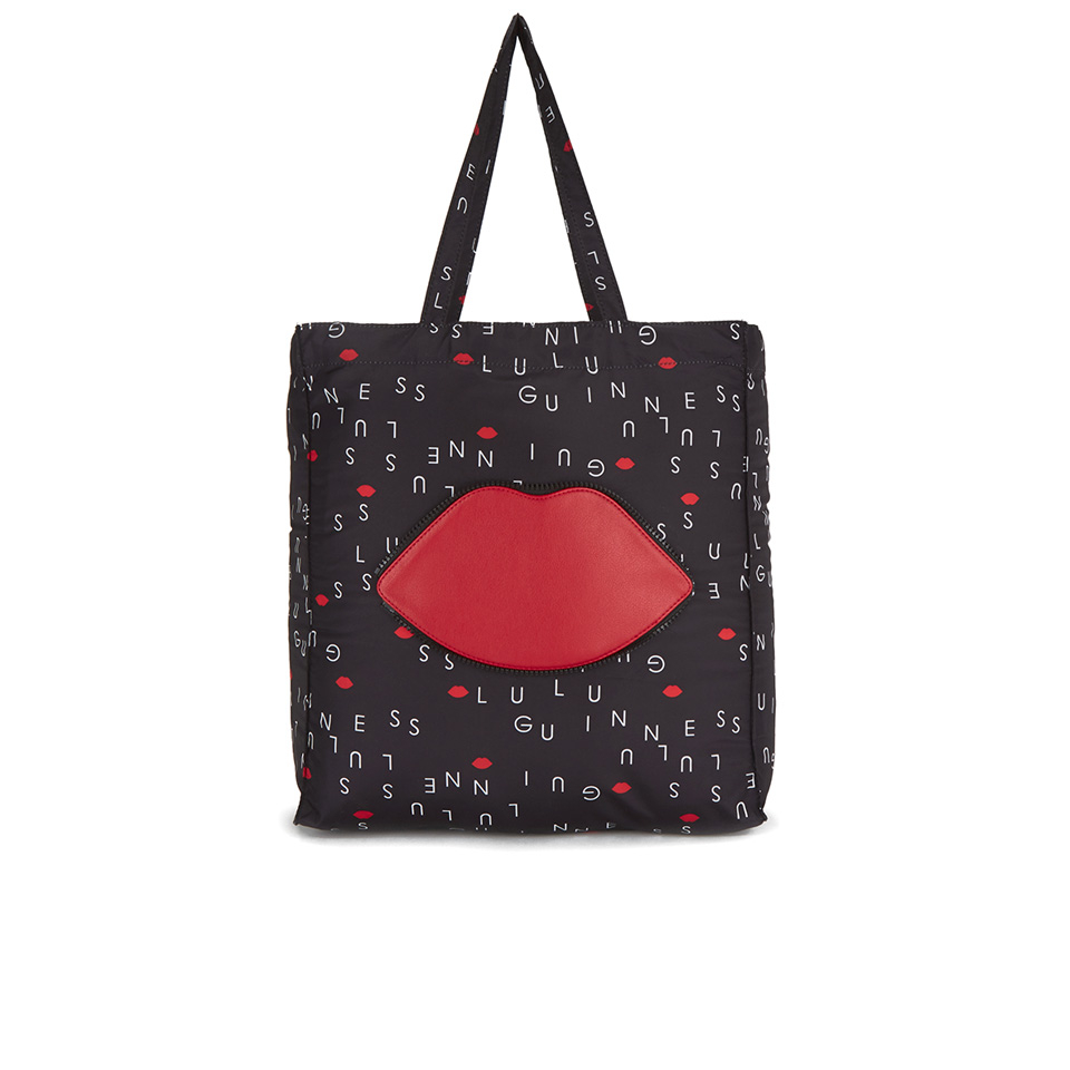 Lulu Guinness Women's Lulu Letters Foldaway Shopper Bag - Black