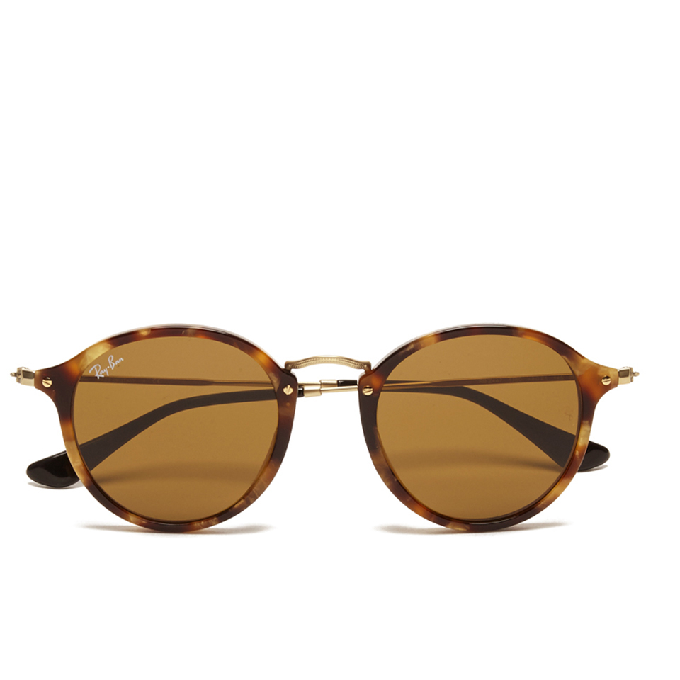 Ray-Ban Round Fleck Spotted Sunglasses - Black Havana