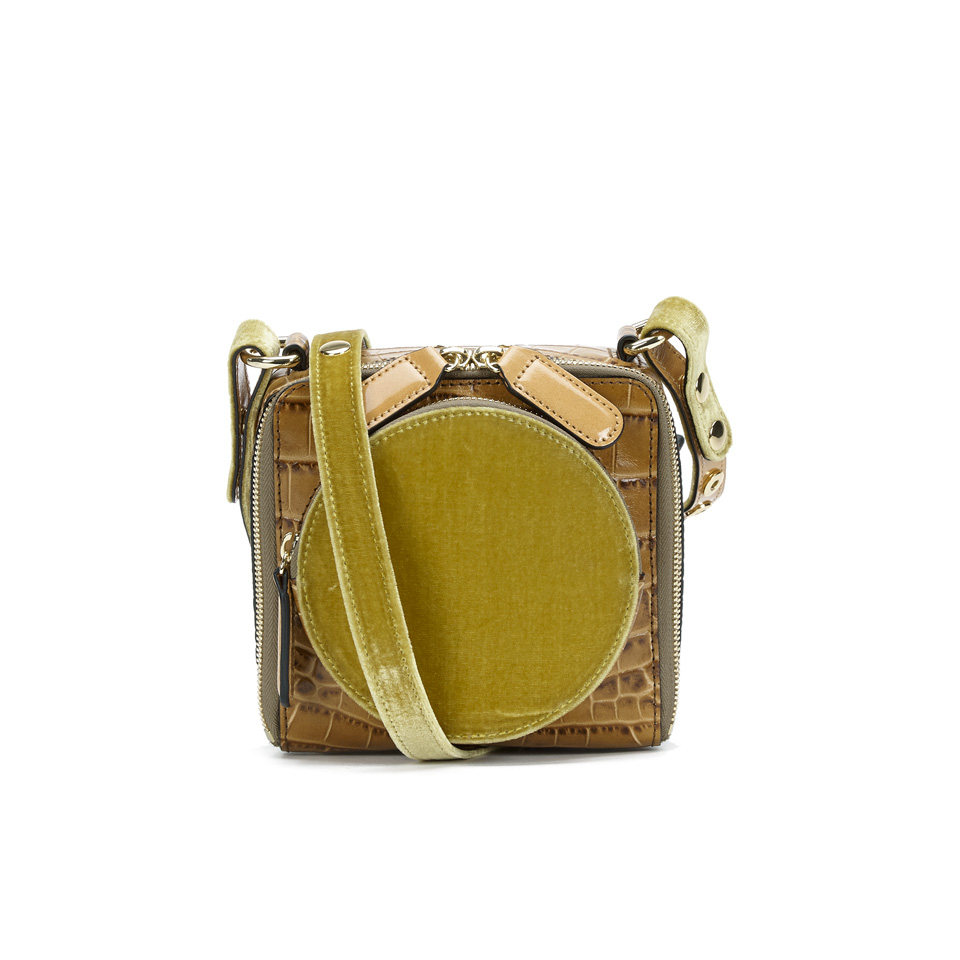 Orla Kiely Women's L'Orla 'OK' Mini Box Cross Body Bag - Tan Croc
