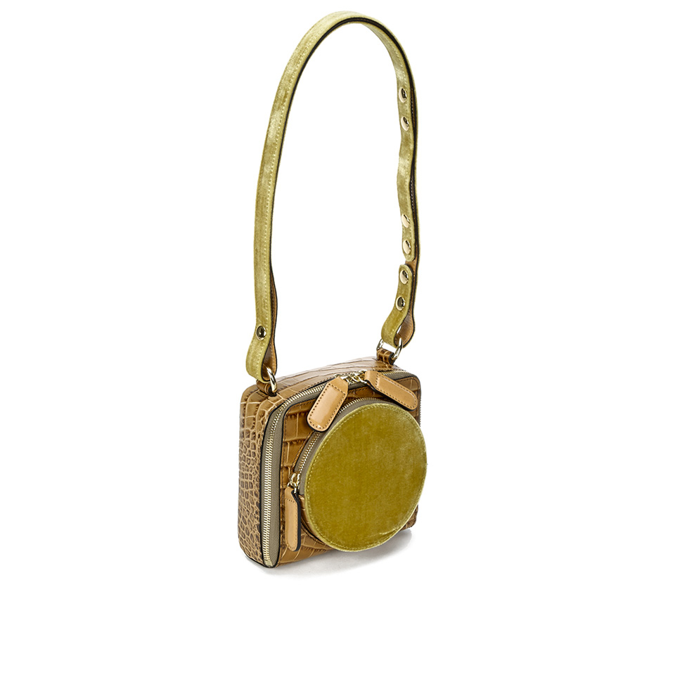 Orla Kiely Women's L'Orla 'OK' Mini Box Cross Body Bag - Tan Croc