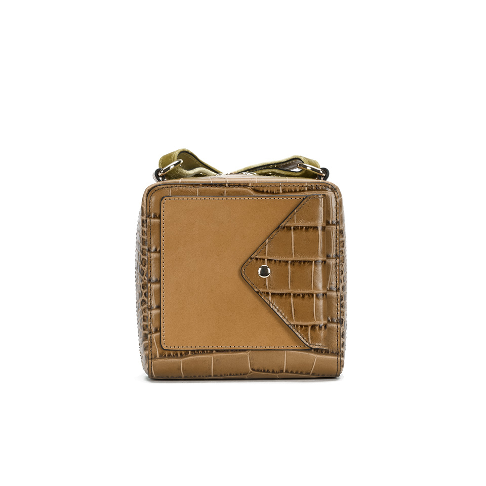 Orla Kiely Women's L'Orla 'OK' Mini Box Cross Body Bag - Tan Croc