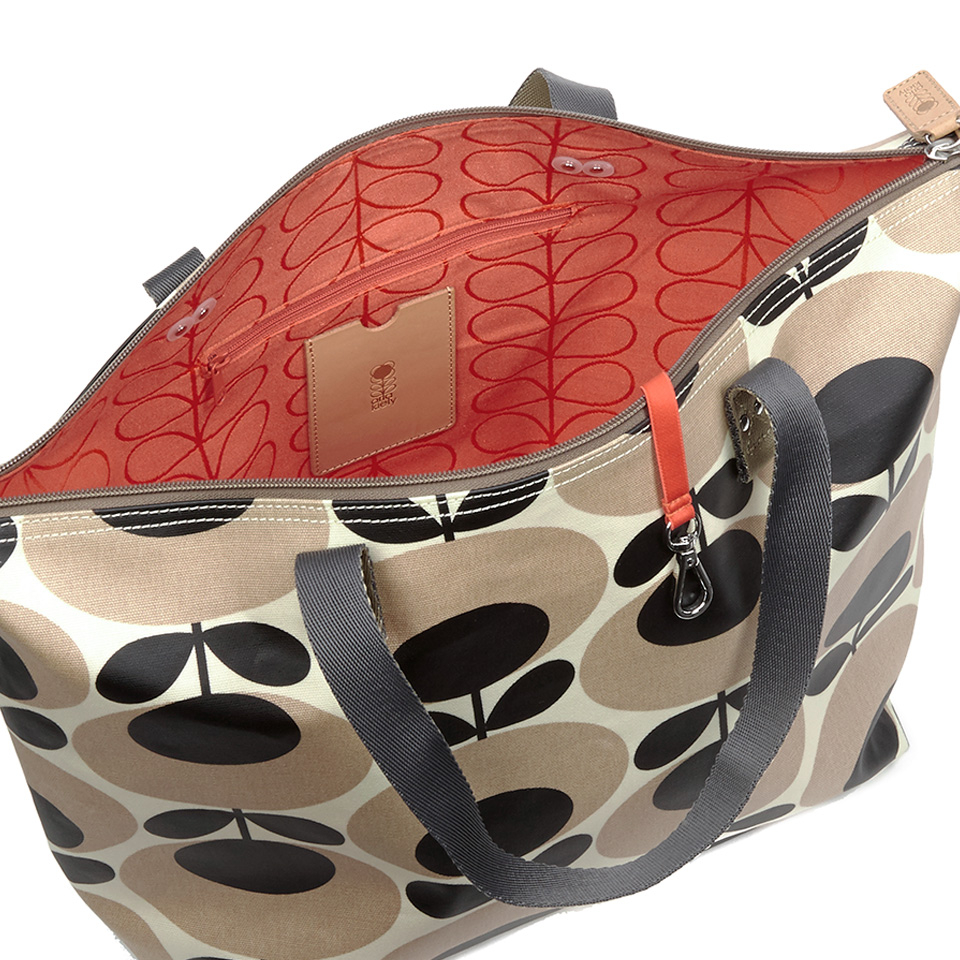Orla Kiely Women's Stem Zip Shopper Tote Bag - Nude
