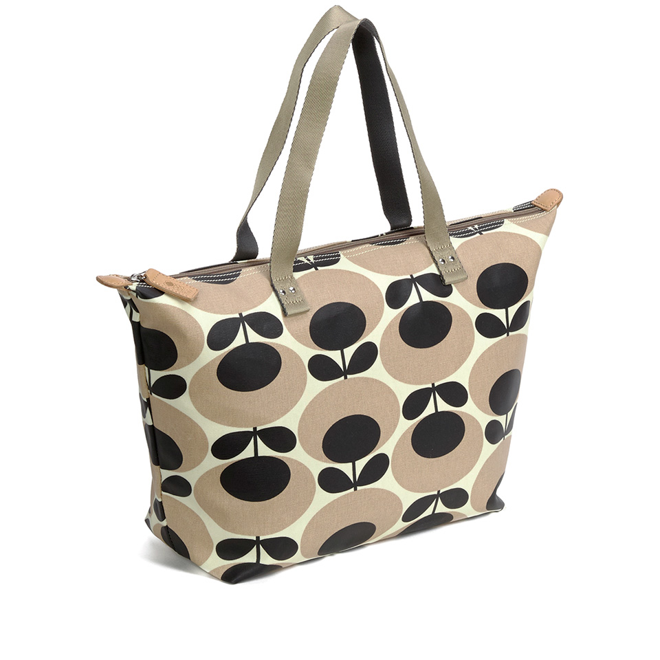 Orla Kiely Women's Stem Zip Shopper Tote Bag - Nude