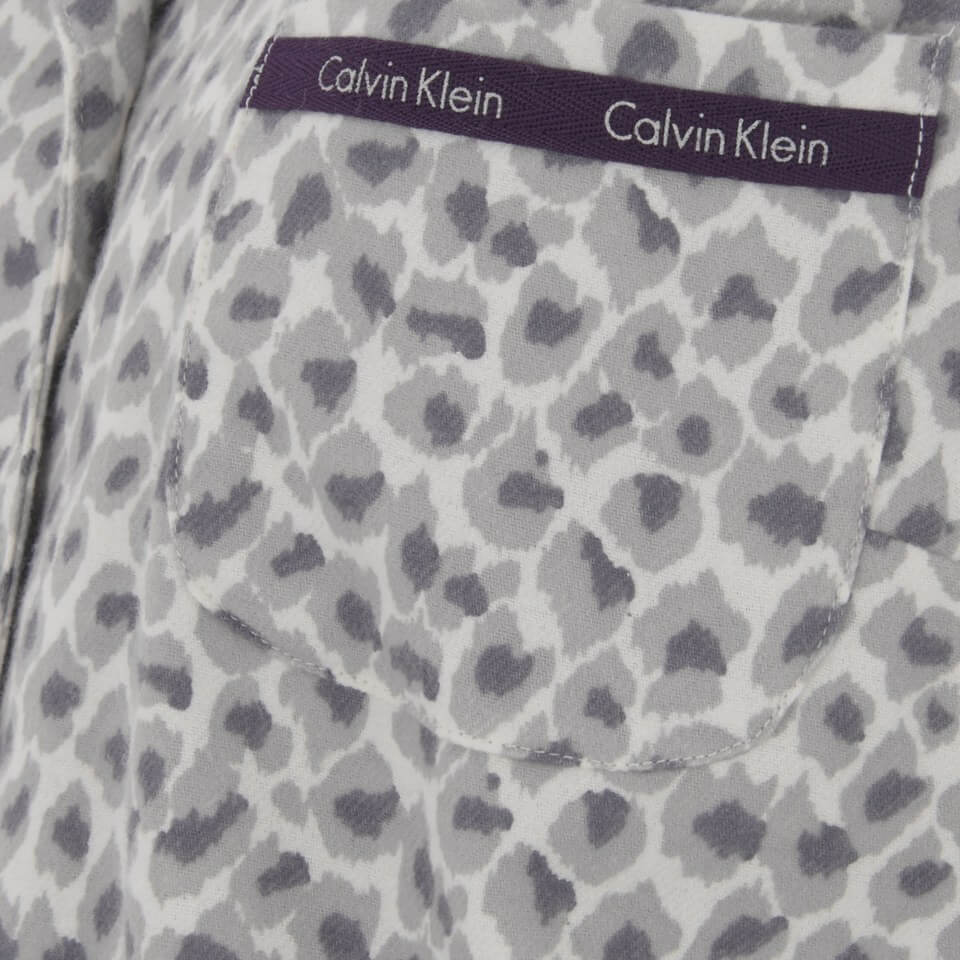 Calvin Klein Women's Flannel Long Sleeve Pyjama Top - Vintage Skin