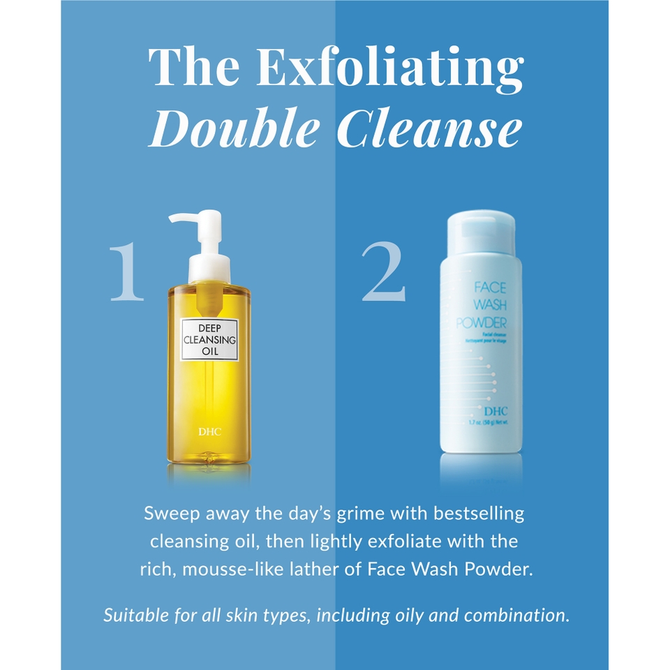 DHC Face Wash Powder Cleanser + Enzyme Exfoliator- 1.7 oz