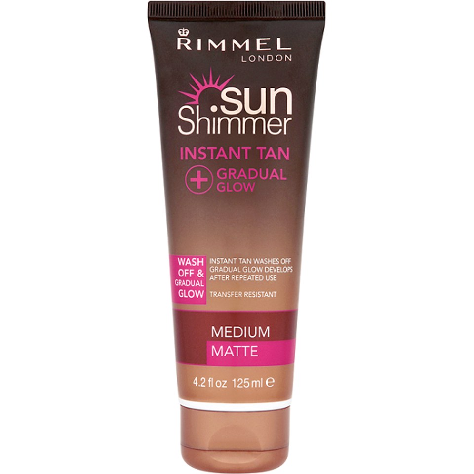 Rimmel Sunshimmer Instant Tan and Gradual Glow Wash Off - Medium Matte