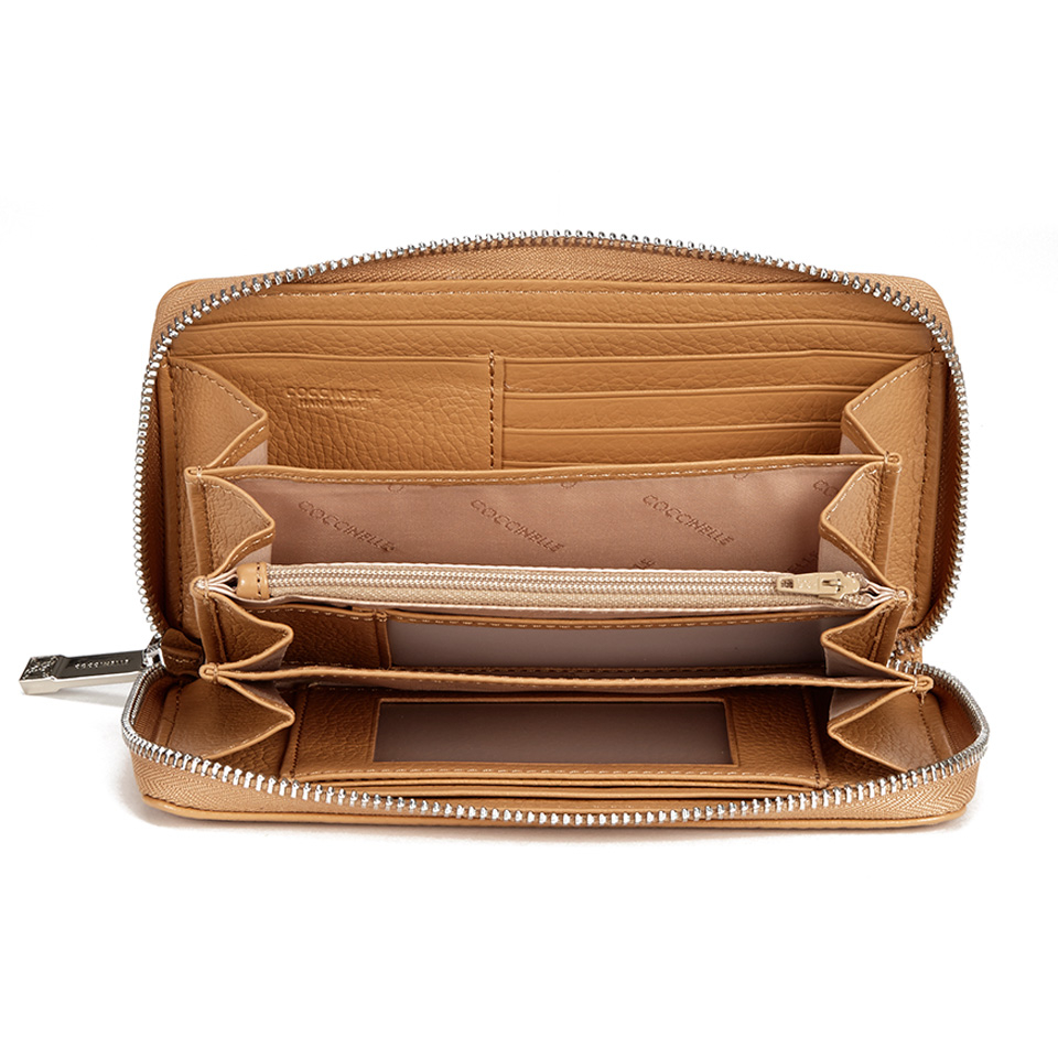 Coccinelle Women's Leather Zip Around Purse Light - Tan