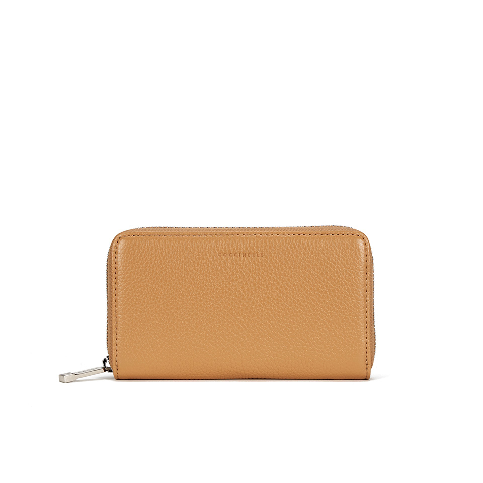 Coccinelle Women's Leather Zip Around Purse Light - Tan