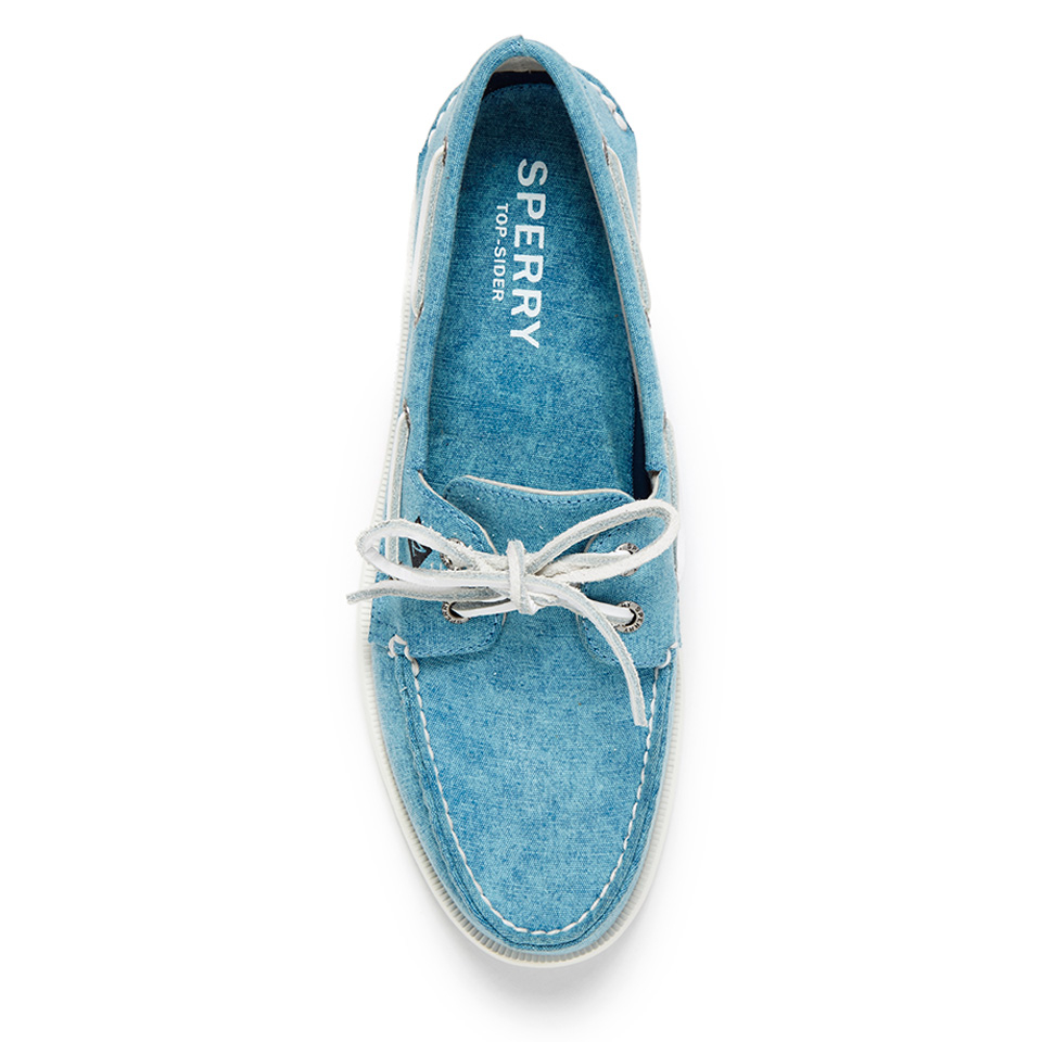 Sperry Men s A O 2 Eye White Cap Canvas Boat Shoes Turquoise Coggles