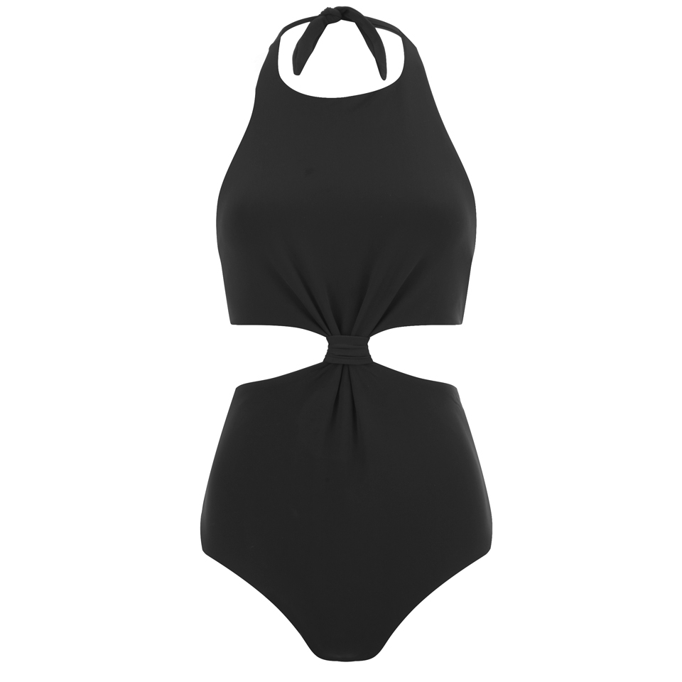 Mara Hoffman Women's Knot Front Cut Out Swimsuit - Black