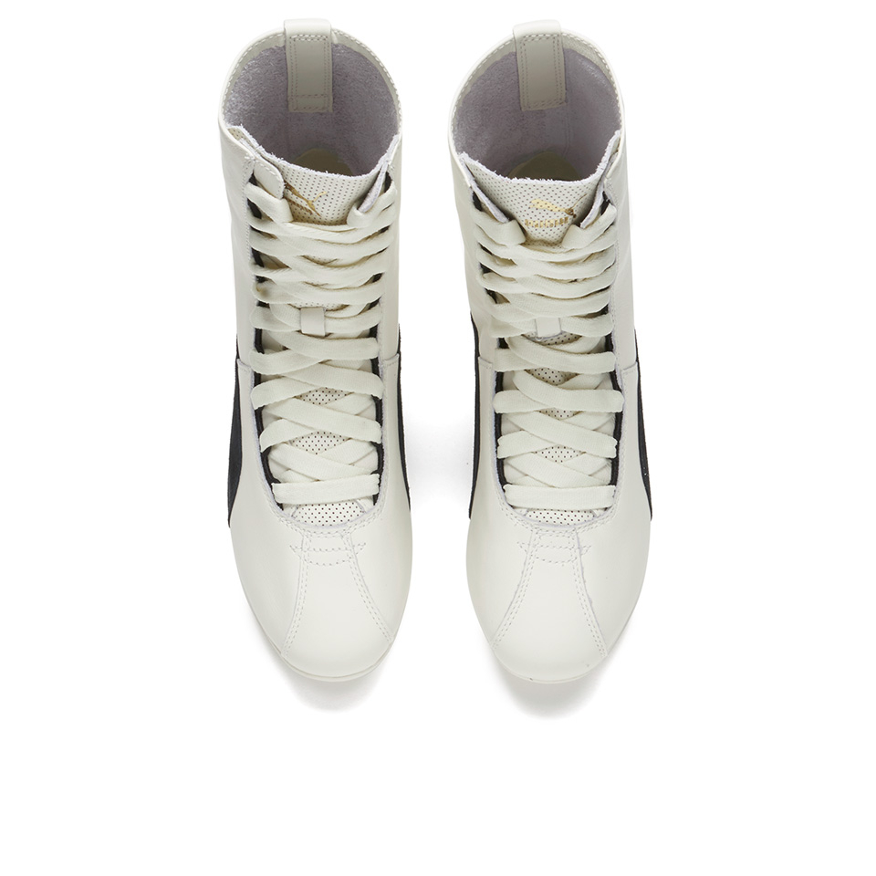 Puma Women s Eskiva Hi Lace Up Trainers White Black 50 OFF