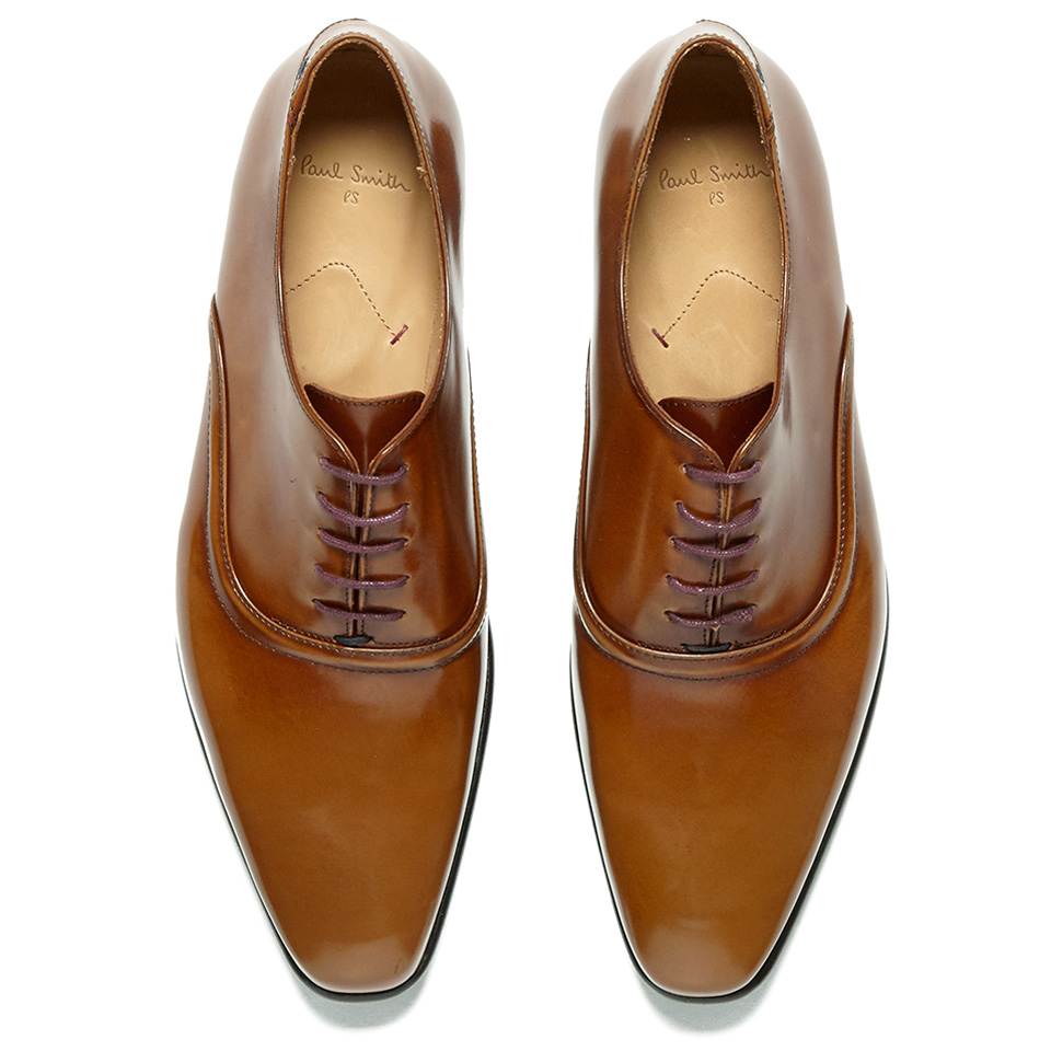 Paul Smith Shoes Men s Starling Leather Oxford Shoes Tan High Shine Allsole