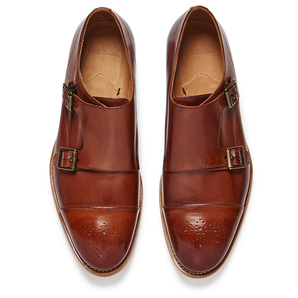 Paul Smith Shoes Men's Atkins Leather Monk Shoes - Tan Parma | FREE UK ...