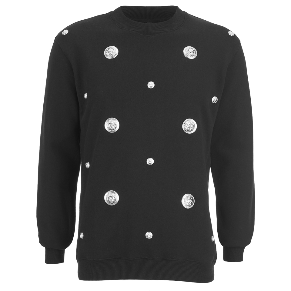 Versus Versace Men's Lion Head Studded Sweatshirt - Black