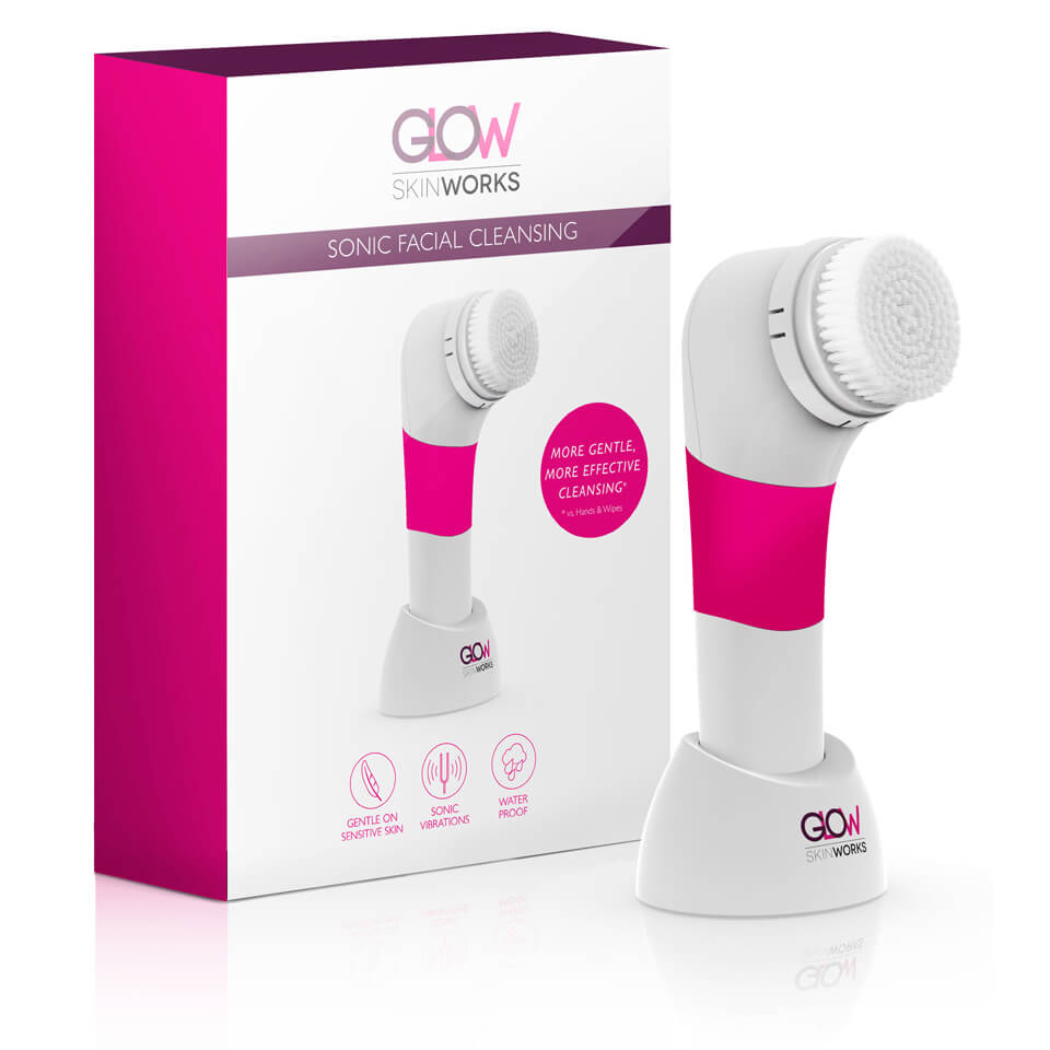 Glow SkinWorks Sonic Facial Cleansing Brush - Pink