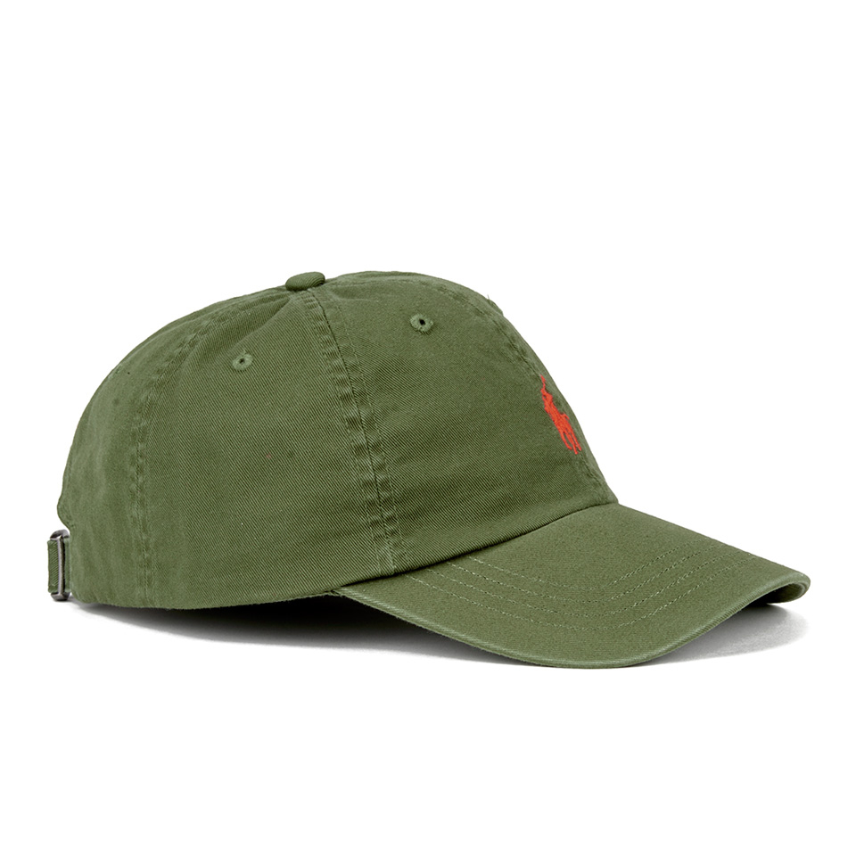 Green polo hat with orange horse 2025