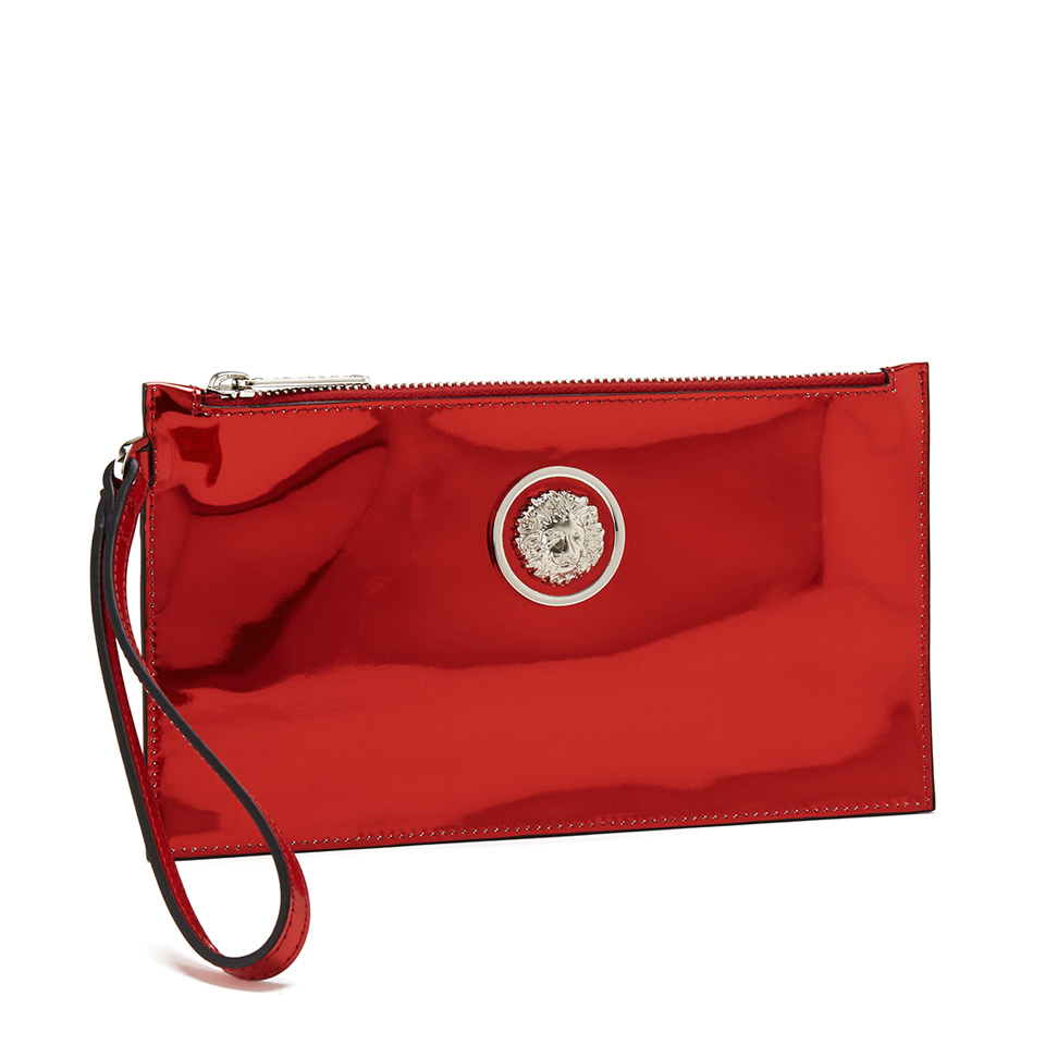Versus Versace Women's Metallic Clutch Bag - Red