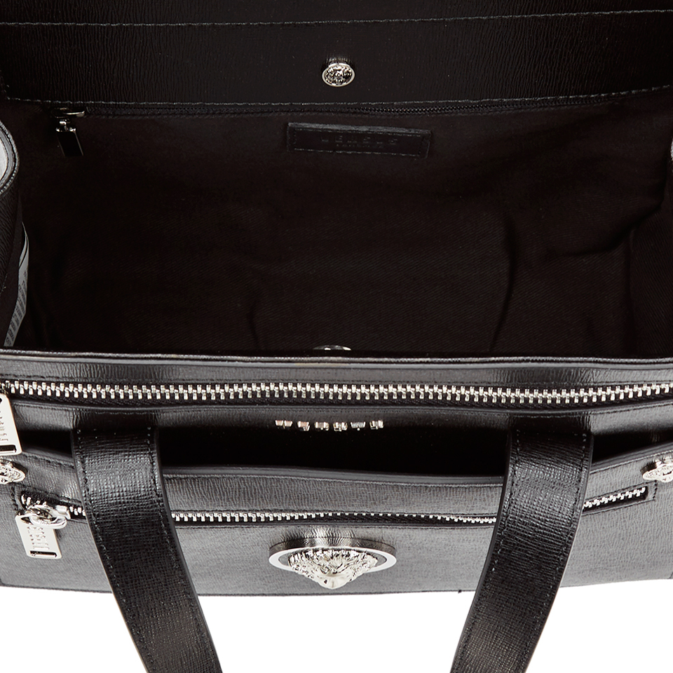 Versus Versace Women's Front Pocket Removable Clutch Tote Bag - Black