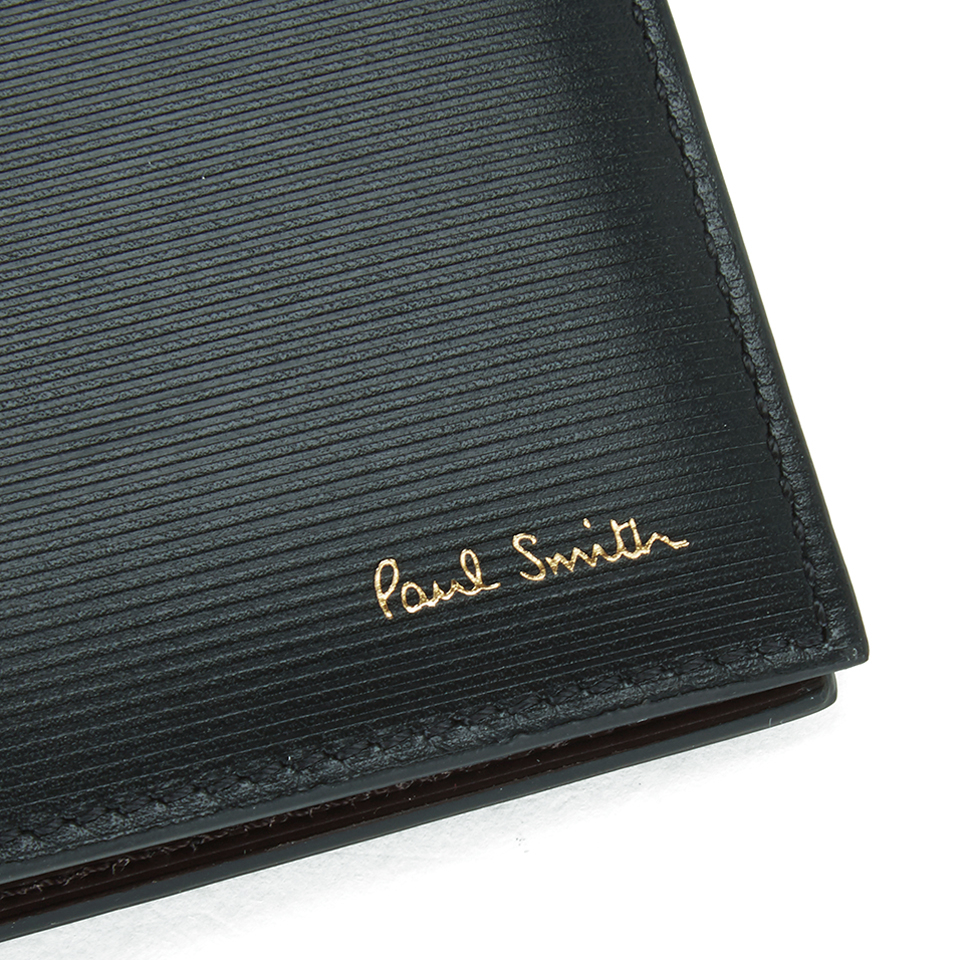 Paul Smith Accessories Men's Stripe Embossed Billfold Wallet - Black
