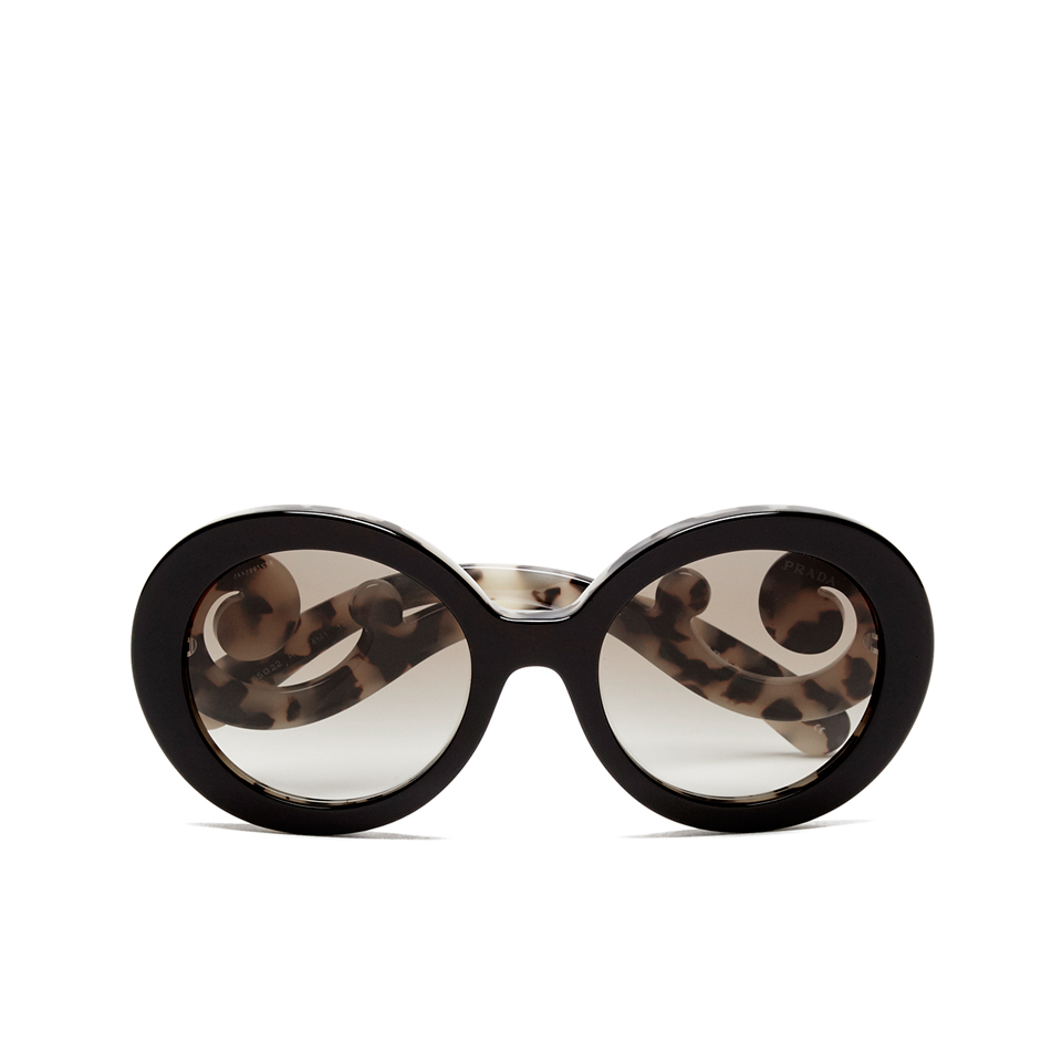 Prada Women s Catwalk Minimal Baroque Sunglasses Top Black White Havana Coggles