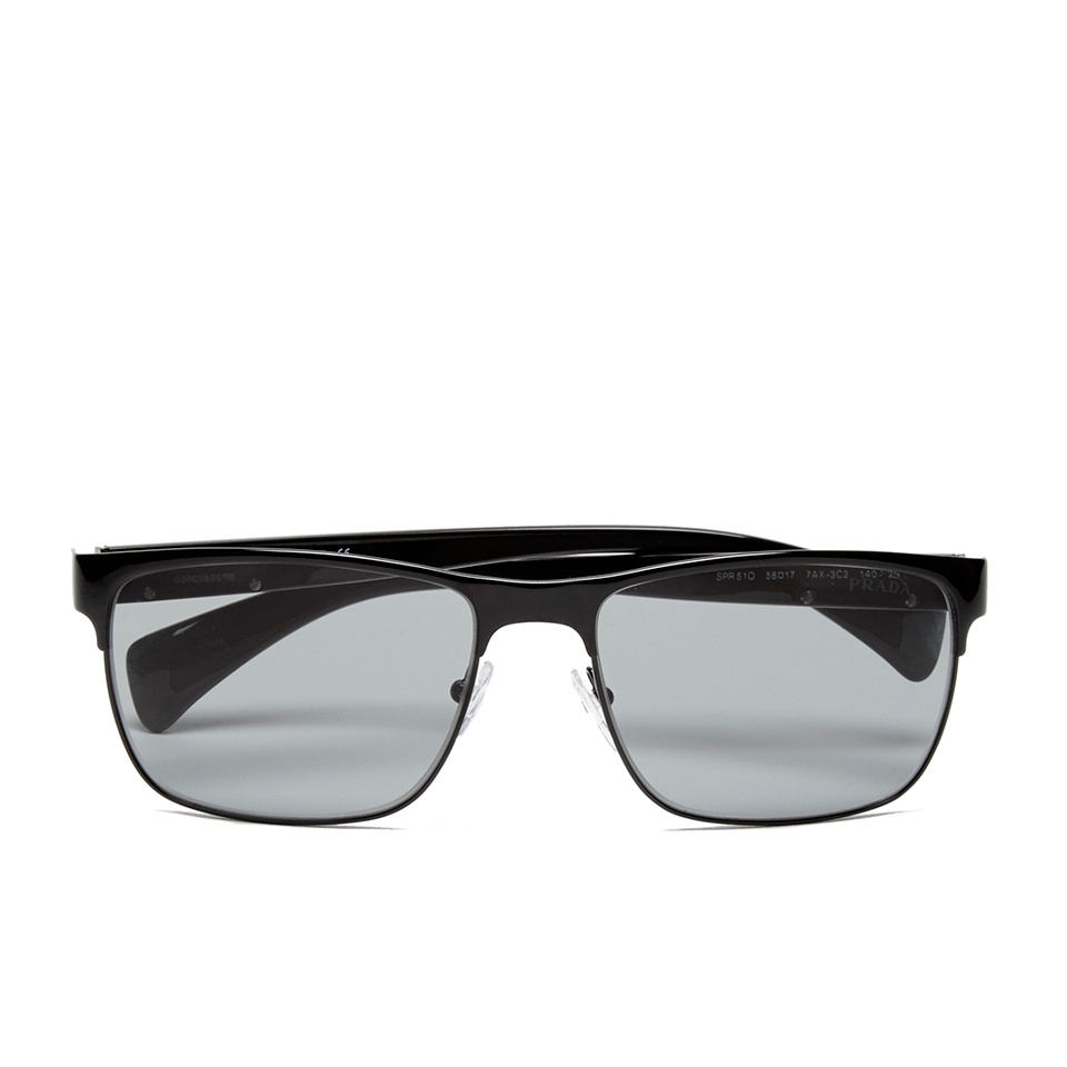 Prada Men's Conceptual Metal Sunglasses - Black