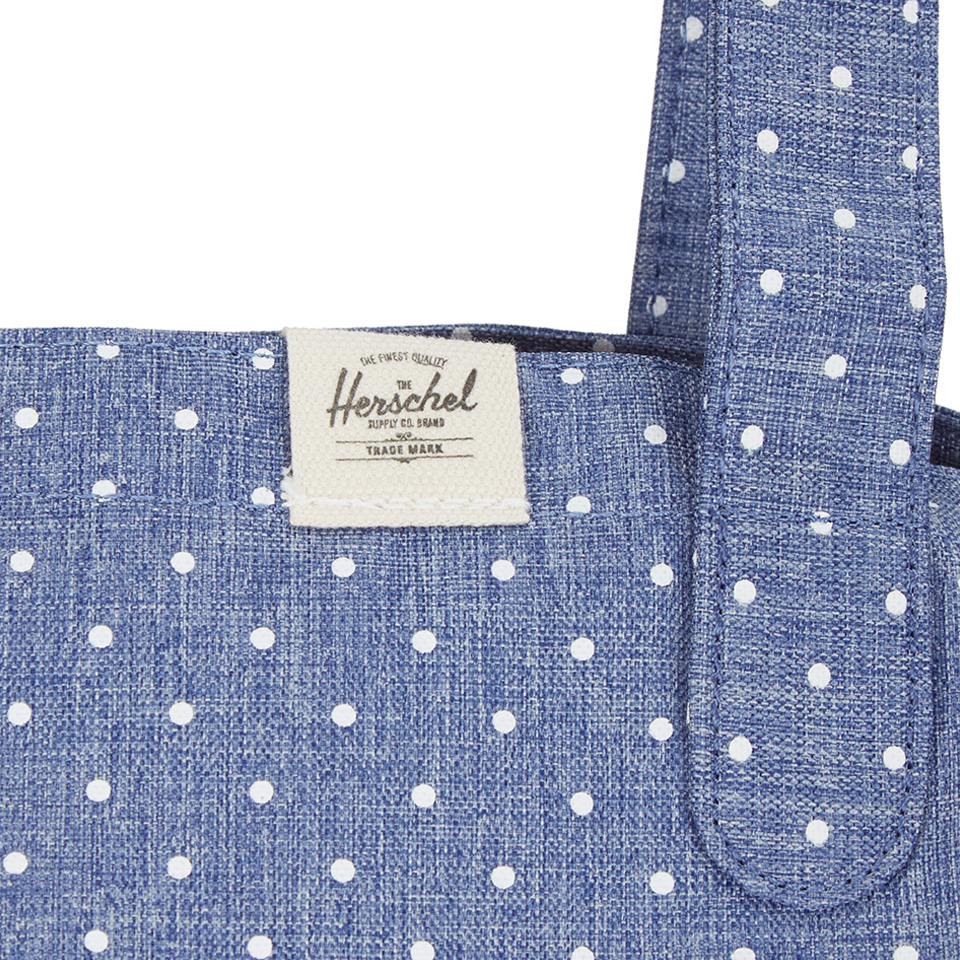 Herschel Women's Auden Crosshatch Polka Dot Tote Bag - Light Blue