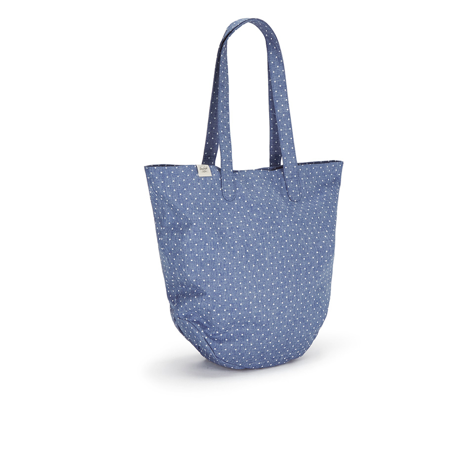 Herschel Women's Auden Crosshatch Polka Dot Tote Bag - Light Blue