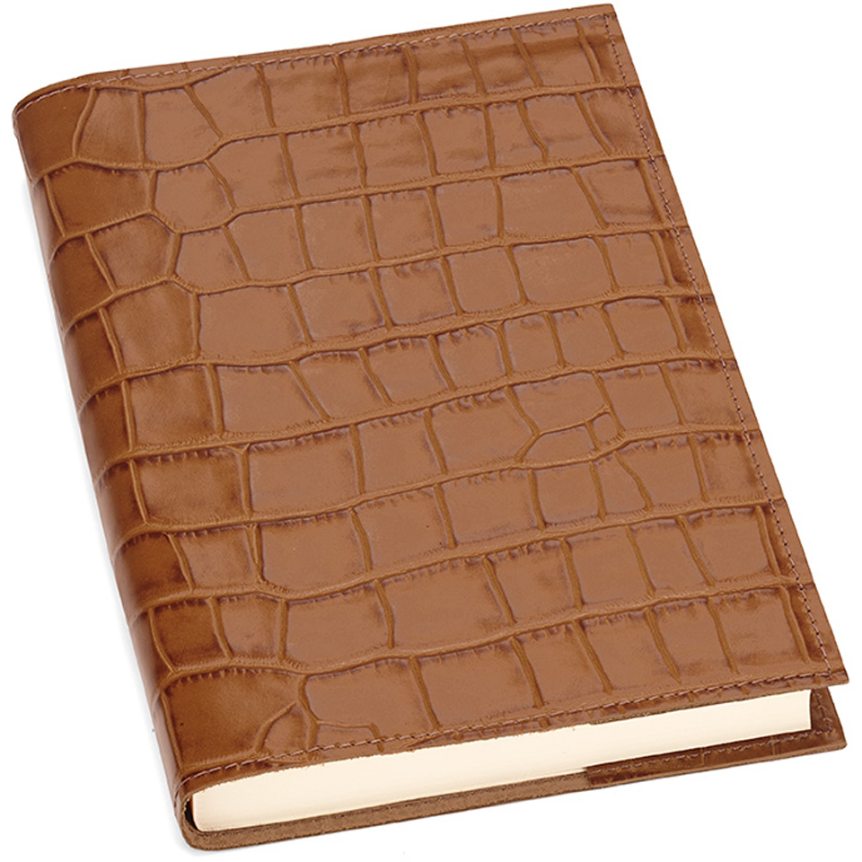 Aspinal of London Women's Refillable Journal A5 Lined - Tan Croc