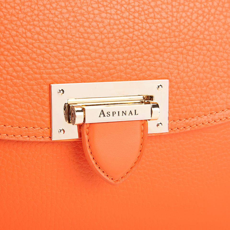 Aspinal of London Women's Letterbox Saddle Bag - Orange
