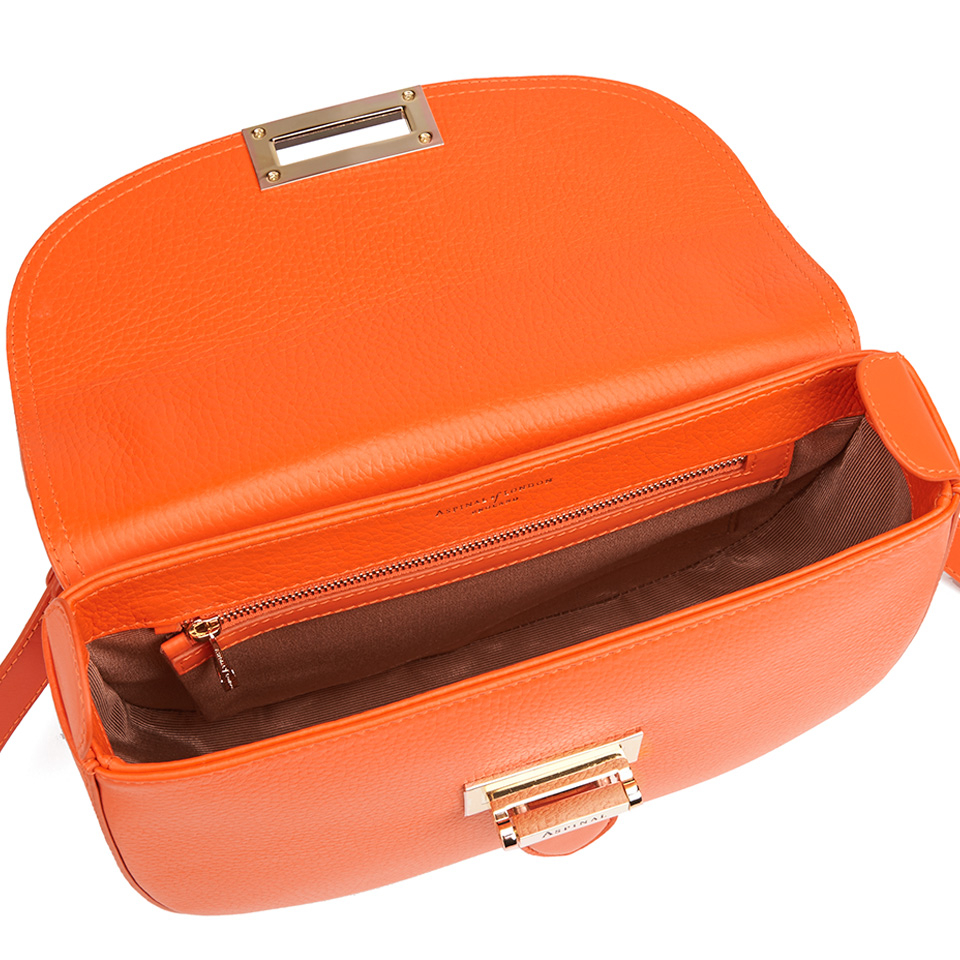 Aspinal of London Women's Letterbox Saddle Bag - Orange