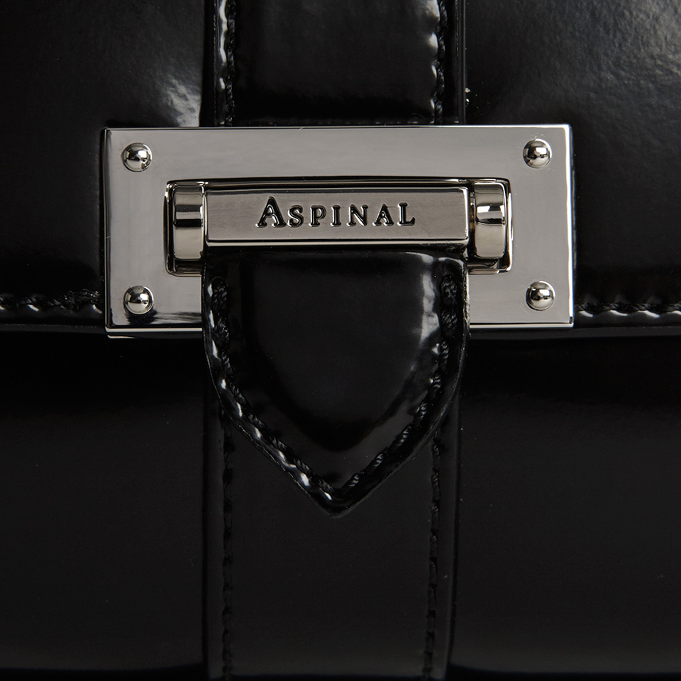Aspinal of London Women's Patent Lottie Bag - Black
