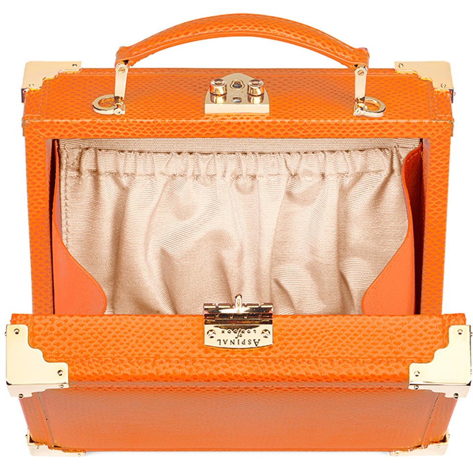 Aspinal of London Women's Mini Trunk Clutch Bag - Orange