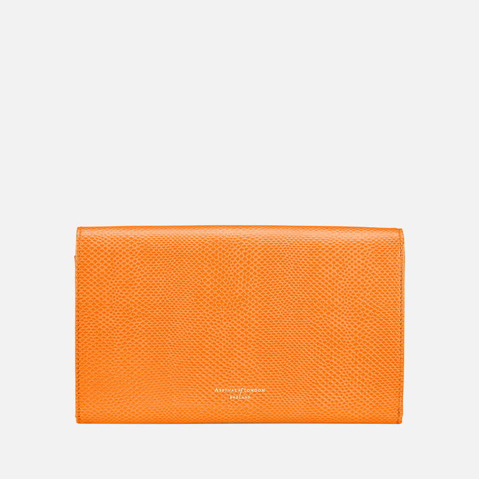 Aspinal of London Women's Classic Travel Wallet - Orange