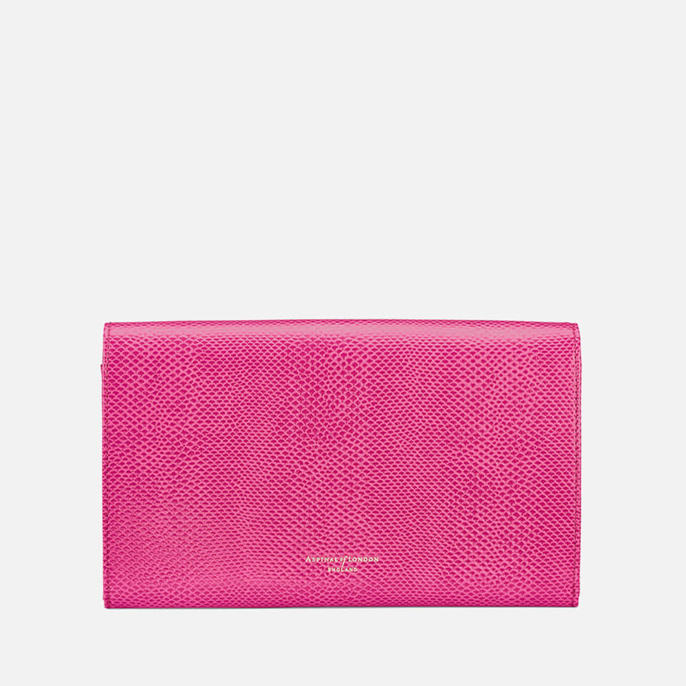 Aspinal of London Women's Classic Travel Wallet - Raspberry