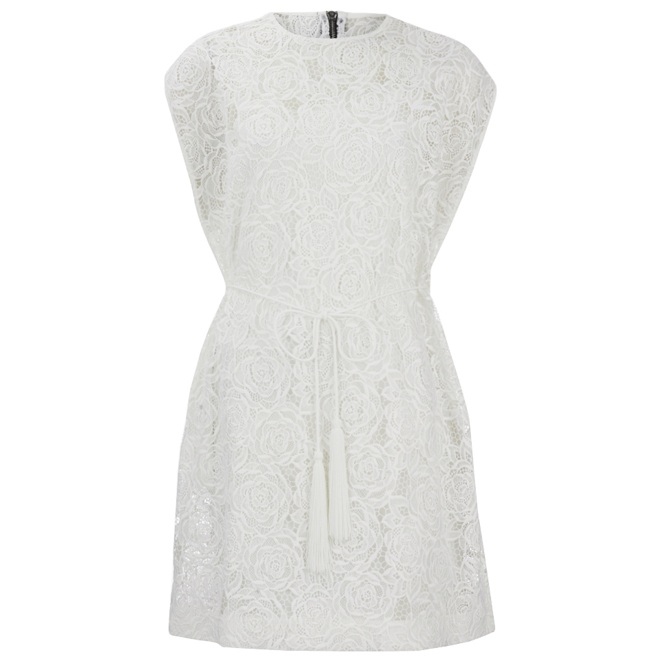 McQ Alexander McQueen Women s Lace Cape Dress Ivory Coggles