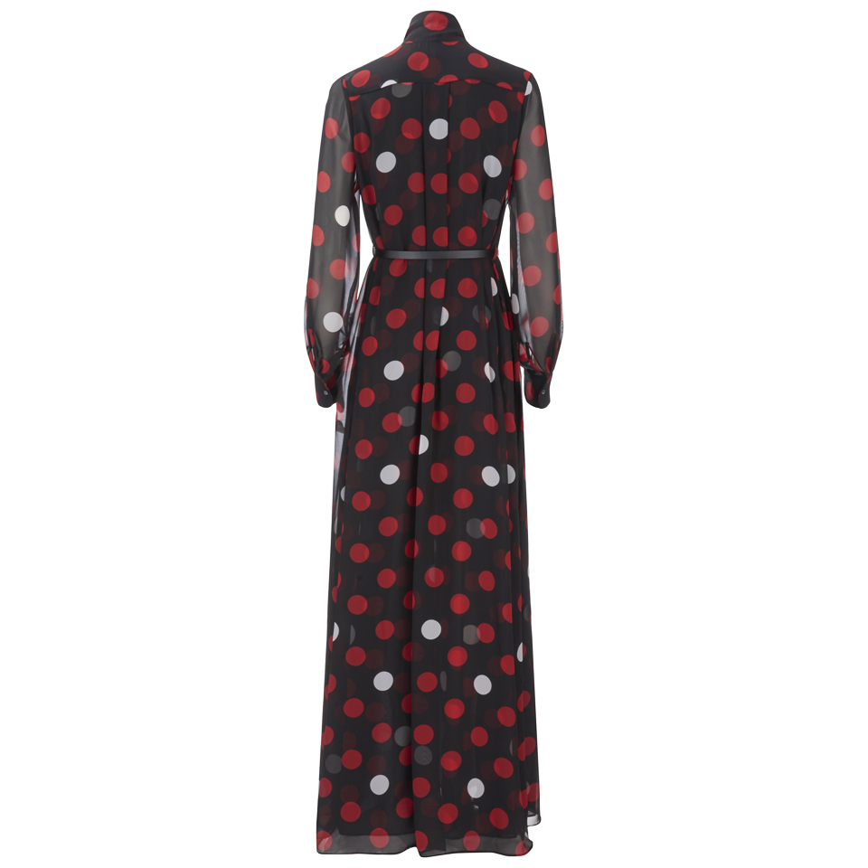McQ Alexander McQueen Women's Pussy Bow Maxi Dress - Red