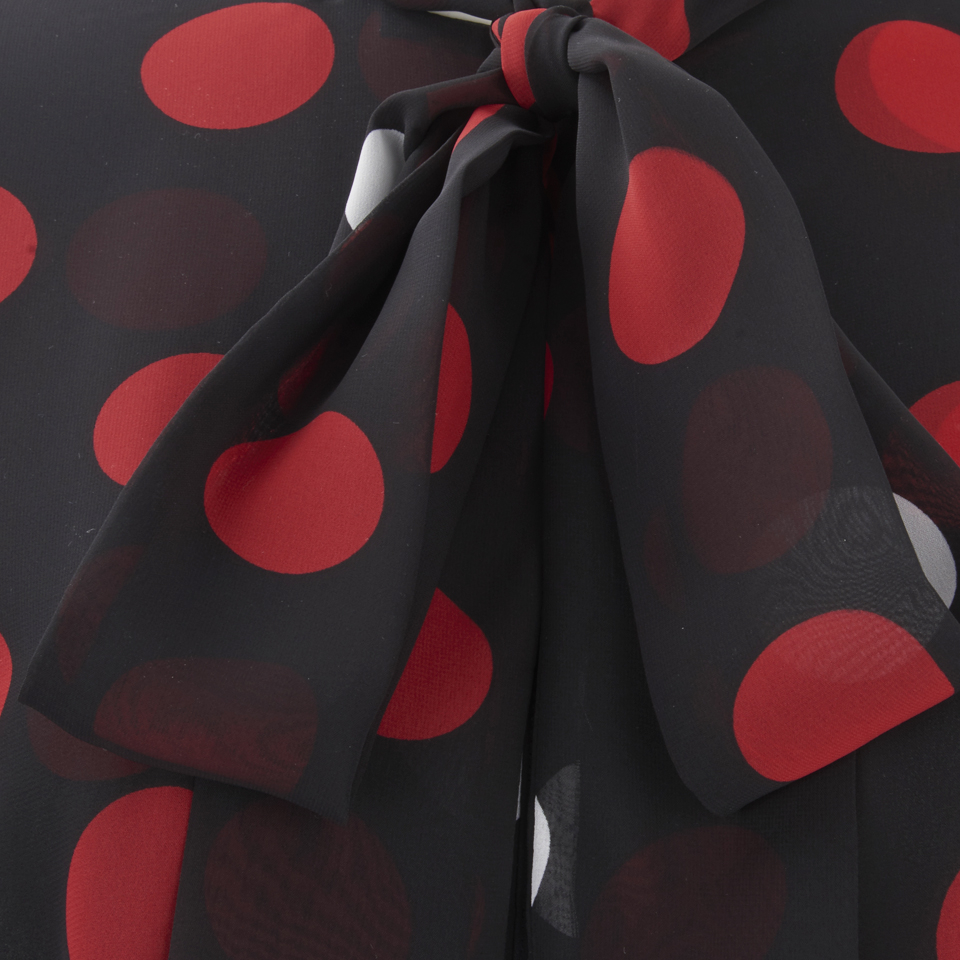 McQ Alexander McQueen Women's Pussy Bow Maxi Dress - Red