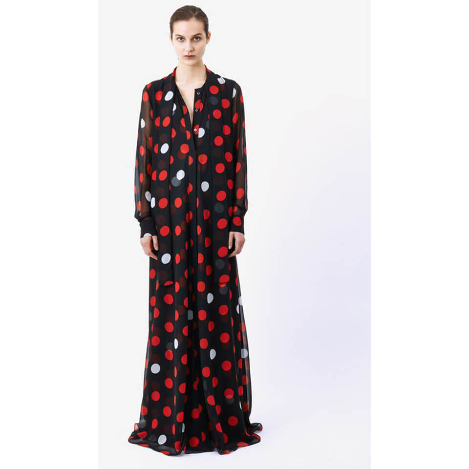 McQ Alexander McQueen Women's Pussy Bow Maxi Dress - Red