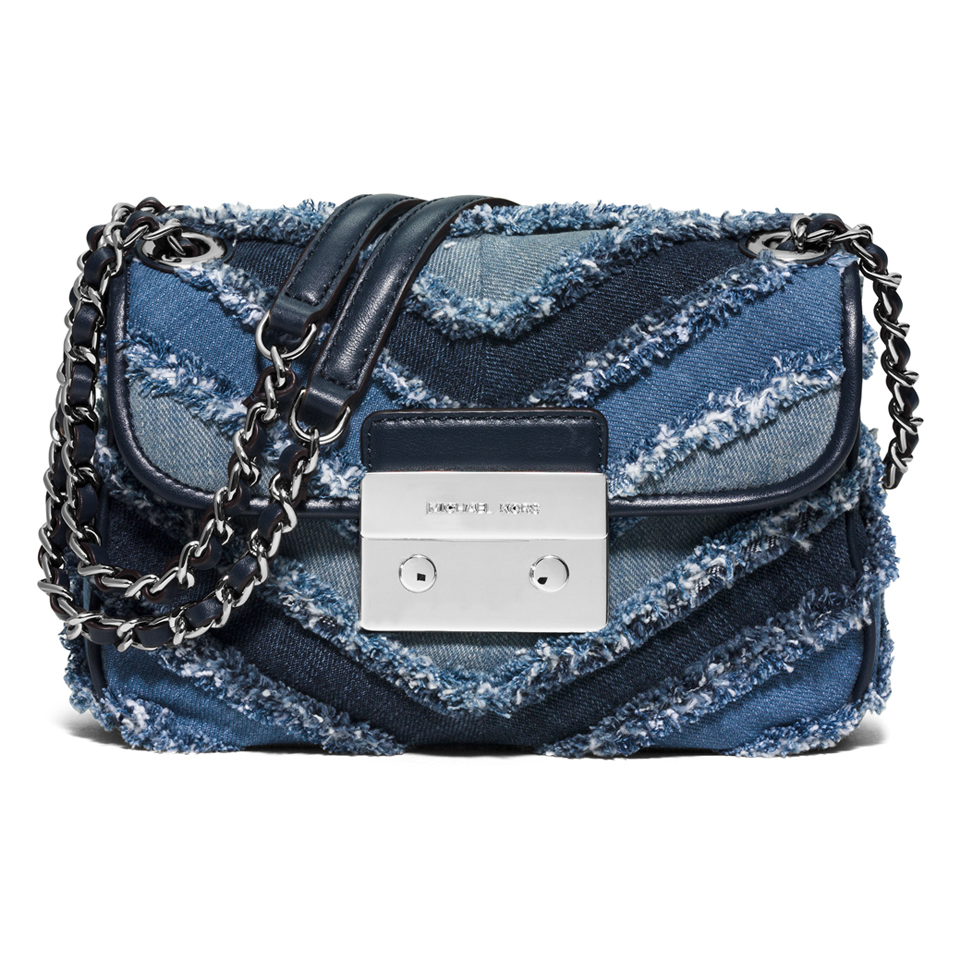 MICHAEL MICHAEL KORS Women's Sloan Small Denim Crossbody Bag - Multi/Blue